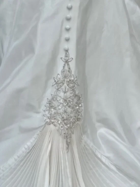 NWT Exclusive Bridal Ivory Taffeta Strapless Gown – Size 8 - Picture 9 of 16